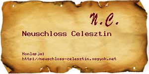 Neuschloss Celesztin névjegykártya